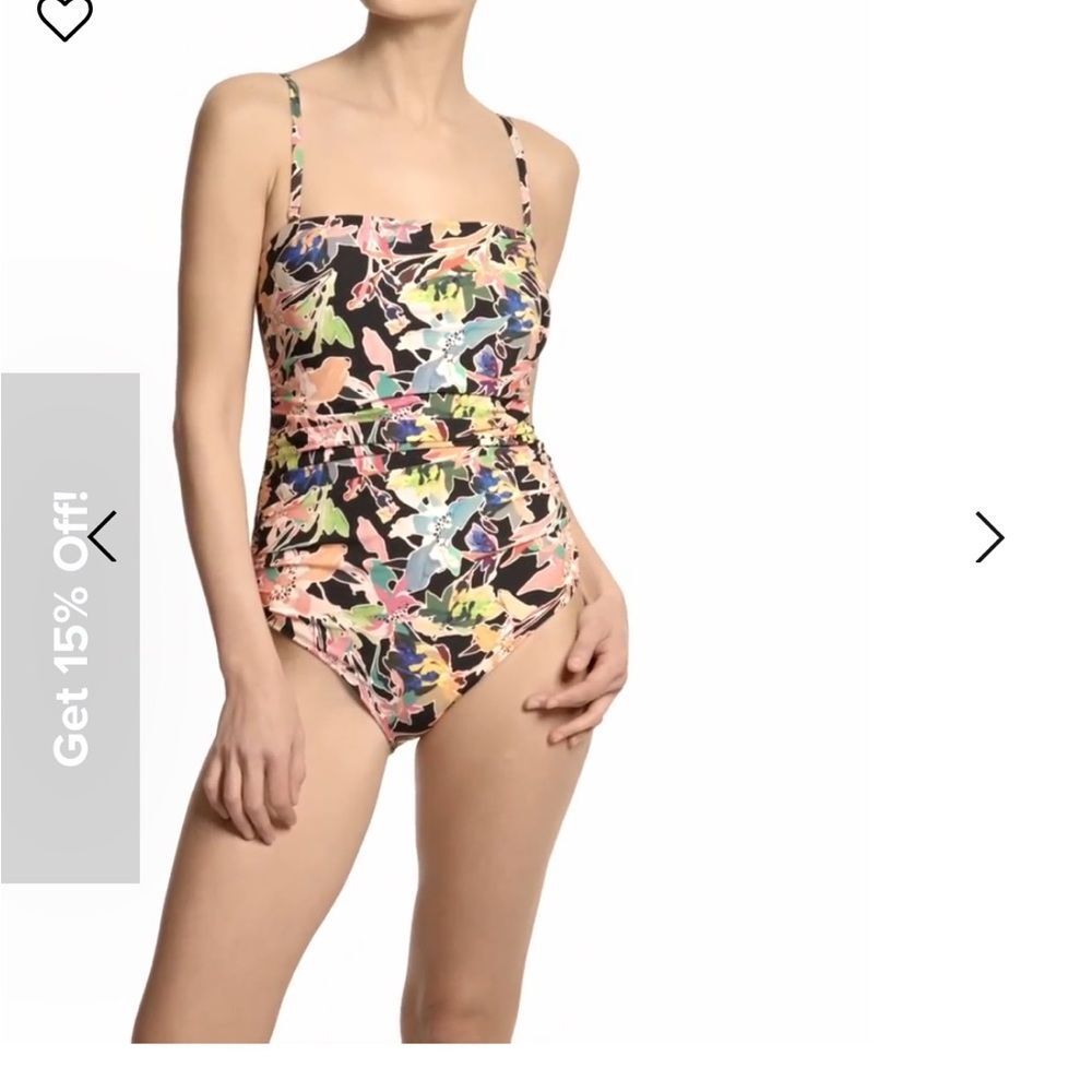 New HANKY PANKY Strapless Bandeau One-Piece Swimsuit Size Small - Picture 13 of 14